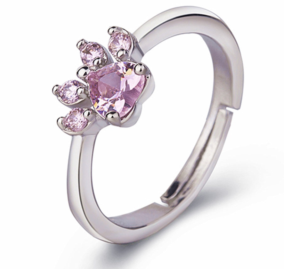 Smykkesett Pote i rosegull – 4 deler med zirkoniahjerte (ring, halskjede, øredobber, armbånd)