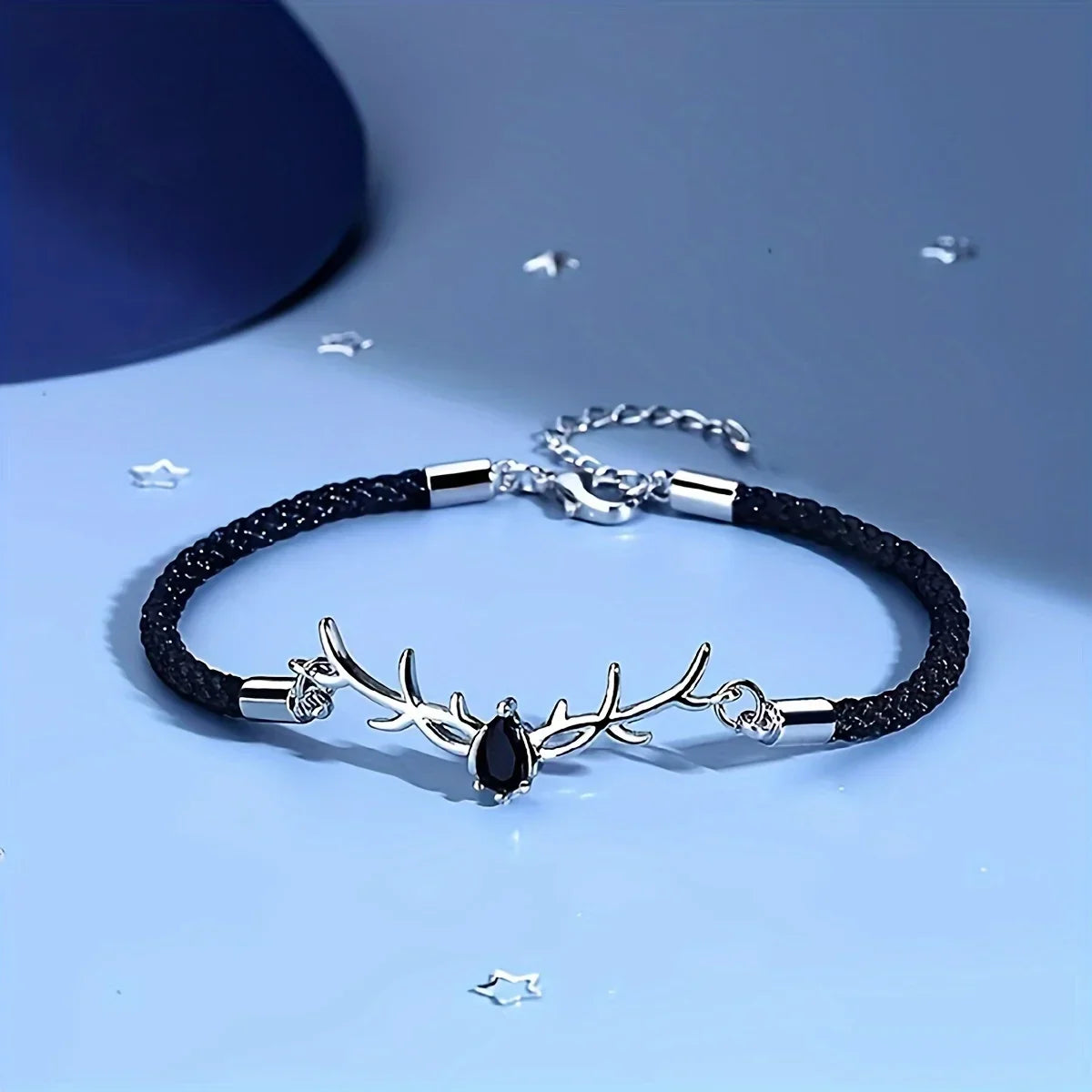 Armbånd Hjerte med hjortegevir og zirkonia