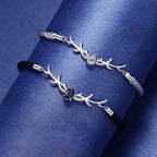 Armbånd Hjerte med hjortegevir og zirkonia
