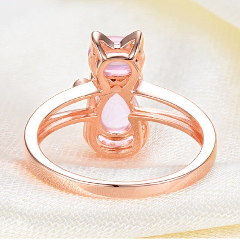 Ring Katt i rosegull