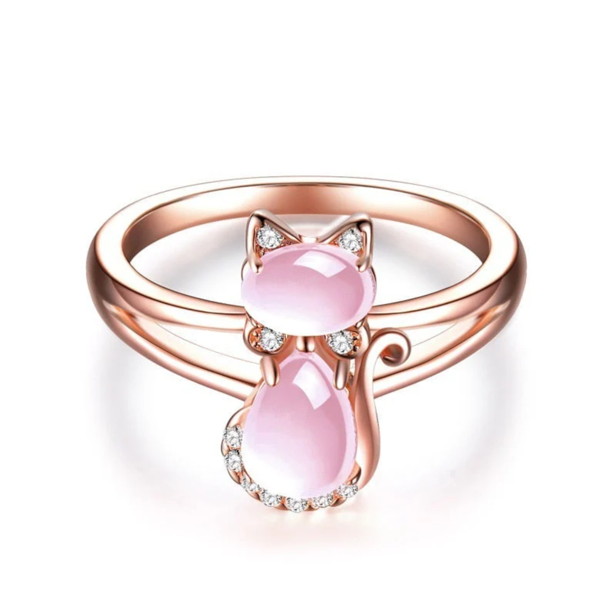 Ring Katt i rosegull