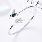 Justerbar kolibri-ring med strassteiner